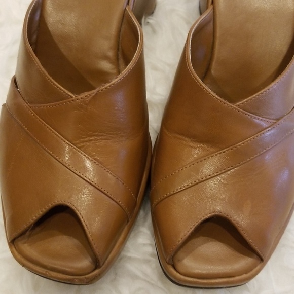 💕KENNETH COLE REACTION💕 Thed Late Show Platform Wedge Peep Toe Sandals 10 - Picture 8 of 8